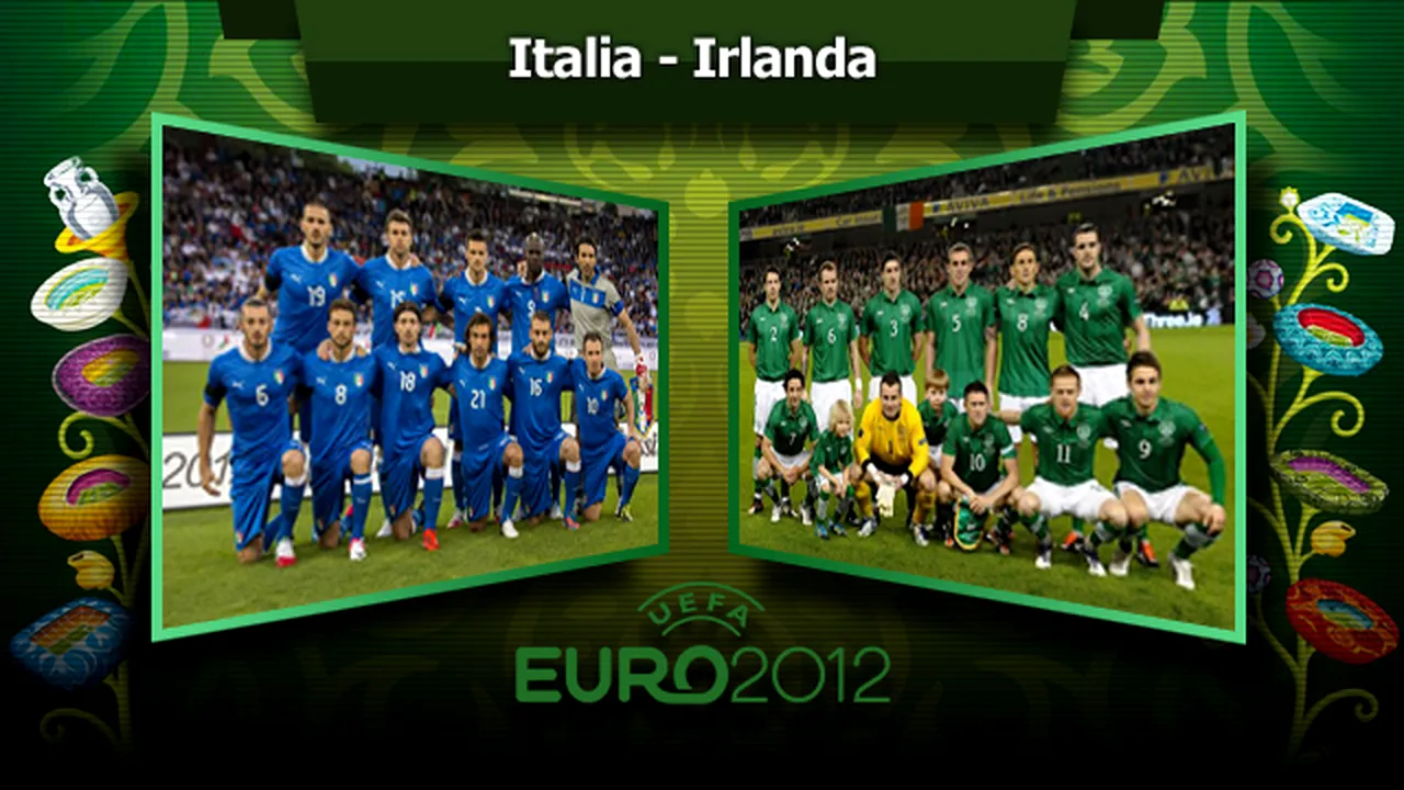 Italia în sferturi:** Italia - Irlanda 2-0! Balotelli a înscris un gol magistral