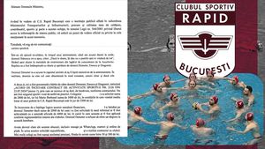 Debandadă la CS Rapid: mai mulți poloiști pretind că li se aplicau amenzi fictive pentru a se strânge „bani negri”. Cazul a ajuns la Poliție. EXCLUSIV