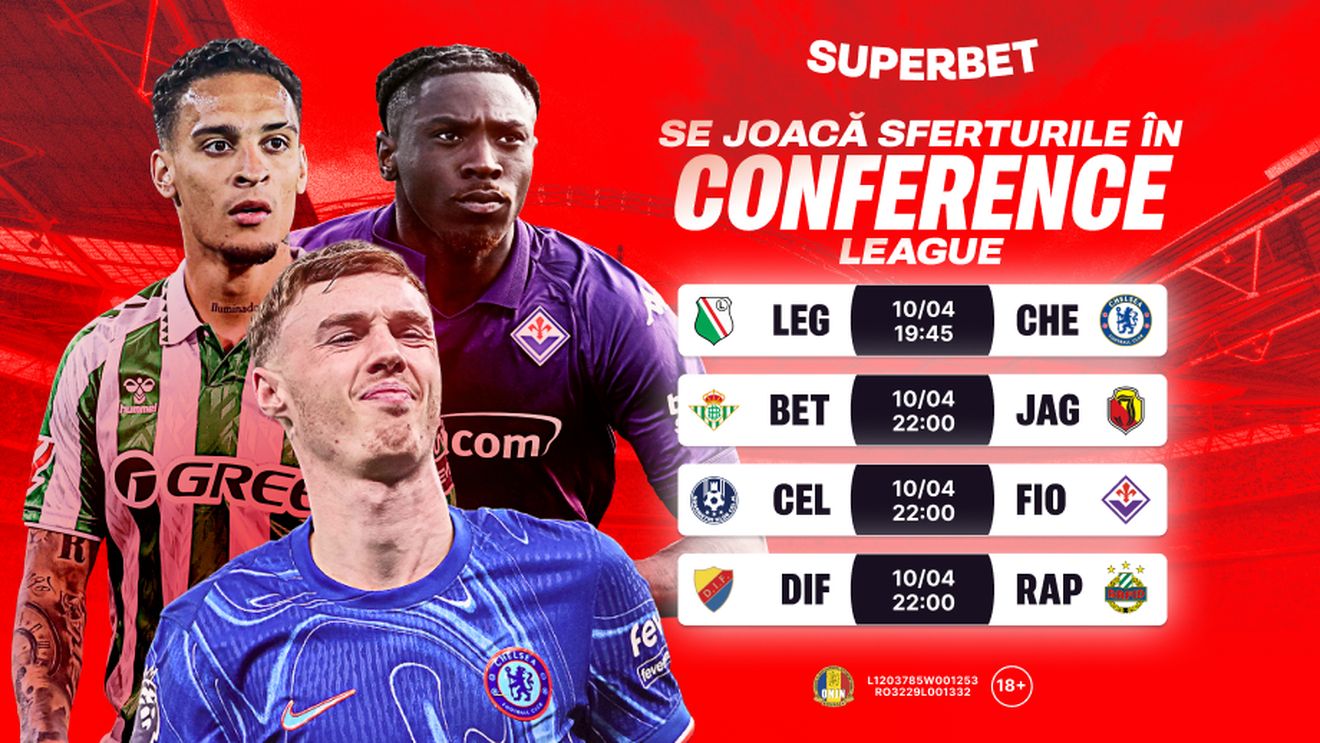 ADVERTORIAL. Bucură-te de sferturile Conference League alături de cotele Antepost Superbet