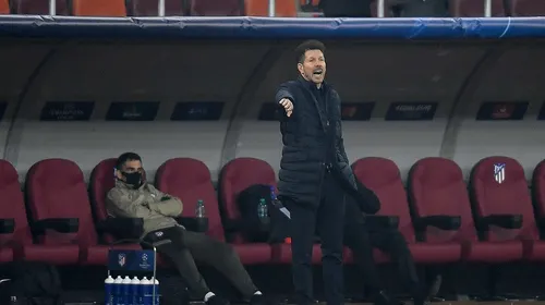Diego Simeone, încrezător chiar dacă Atletico Madrid a plecat învinsă de pe „Arena Națională” din București. „A mai rămas un meci, nu s-a decis nimic”