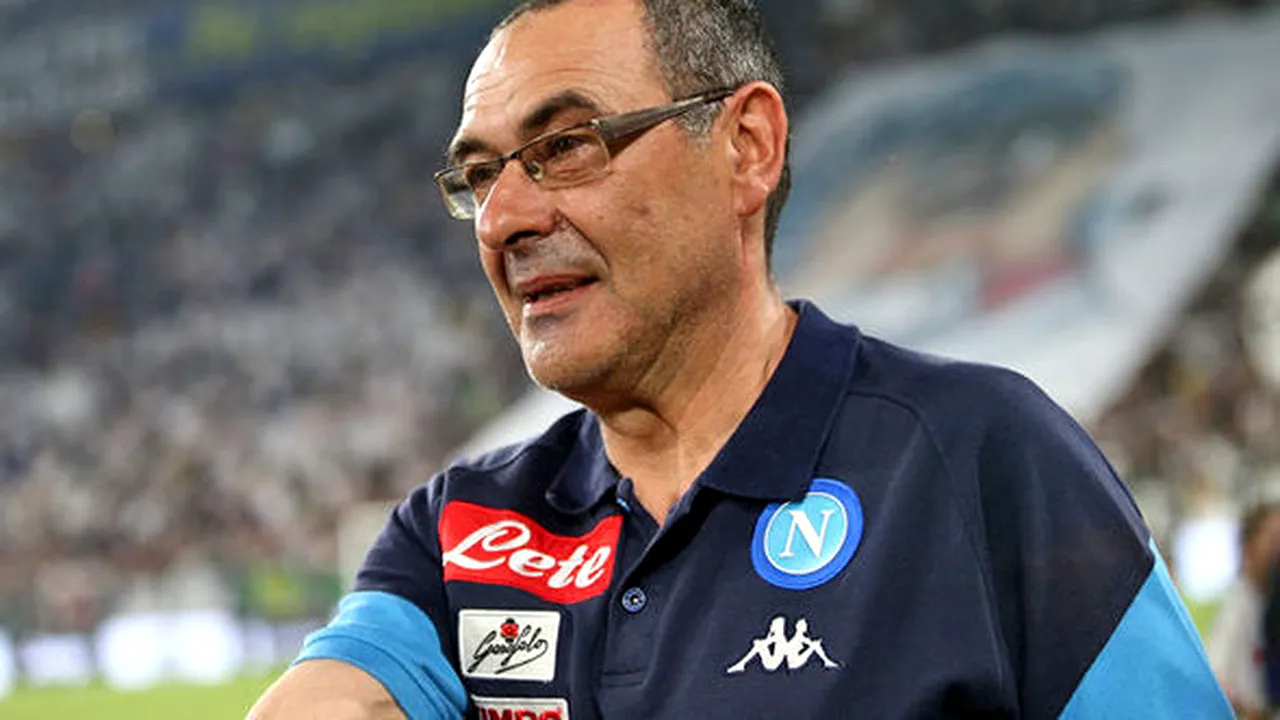 Sarri are șanse minime să ajungă la Chelsea. Suma solicitată de Napoli pentru tehnicianul italian e uriașă