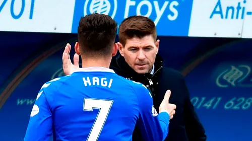 Steven Gerrard, vorbe mari despre Ianis Hagi, după ce jucătorul român a marcat golul victoriei pentru Glasgow Rangers. „Sunt foarte mulțumit de el” | VIDEO