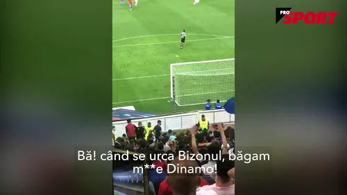 VIDEO EXCLUSIV | Gnohere, chemat de Peluza Roș-Albastră să înjure Dinamo. Reacția nervoasă a francezului a lăsat fanii fără replică

