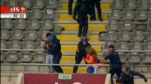 VIDEO** Război TOTAL în tribune, după Braga – Benfica! O fană a „vulturilor”, bătută crunt