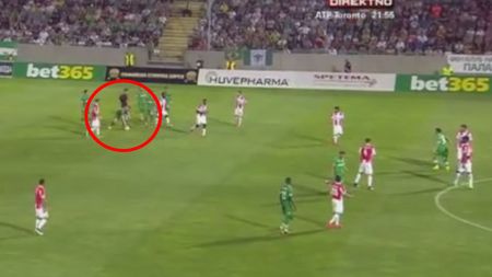 GOOOOOL Keșeru, din pasa lui Moți! VIDEO GENIAL | Fundașul român a păcălit toată echipa Stelei Roșii Belgrad la această fază. Cum a bătut lovitura liberă