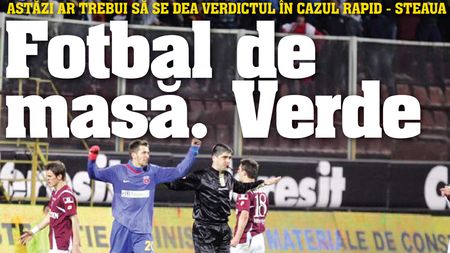 Derby-ul Rapid - Steaua se joacă la masa verde