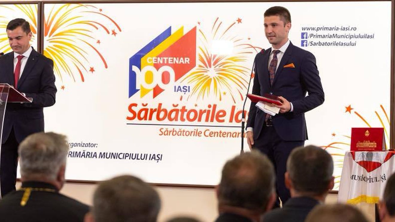 Andrei Cristea, premiat de Primăria Iași cu "Ordinul Centenar în Sport". Reacția căpitanului Iașiului