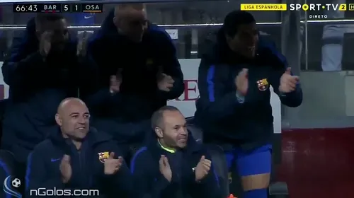 S-a produs momentul așteptat de toată lumea! Mascherano a marcat primul gol în tricoul Barcelonei după 7 ani, 2.433 de zile și 319 meciuri, iar reacția colegilor săi spune totul. Catalanii au „distrus” Osasuna, scor 7-1