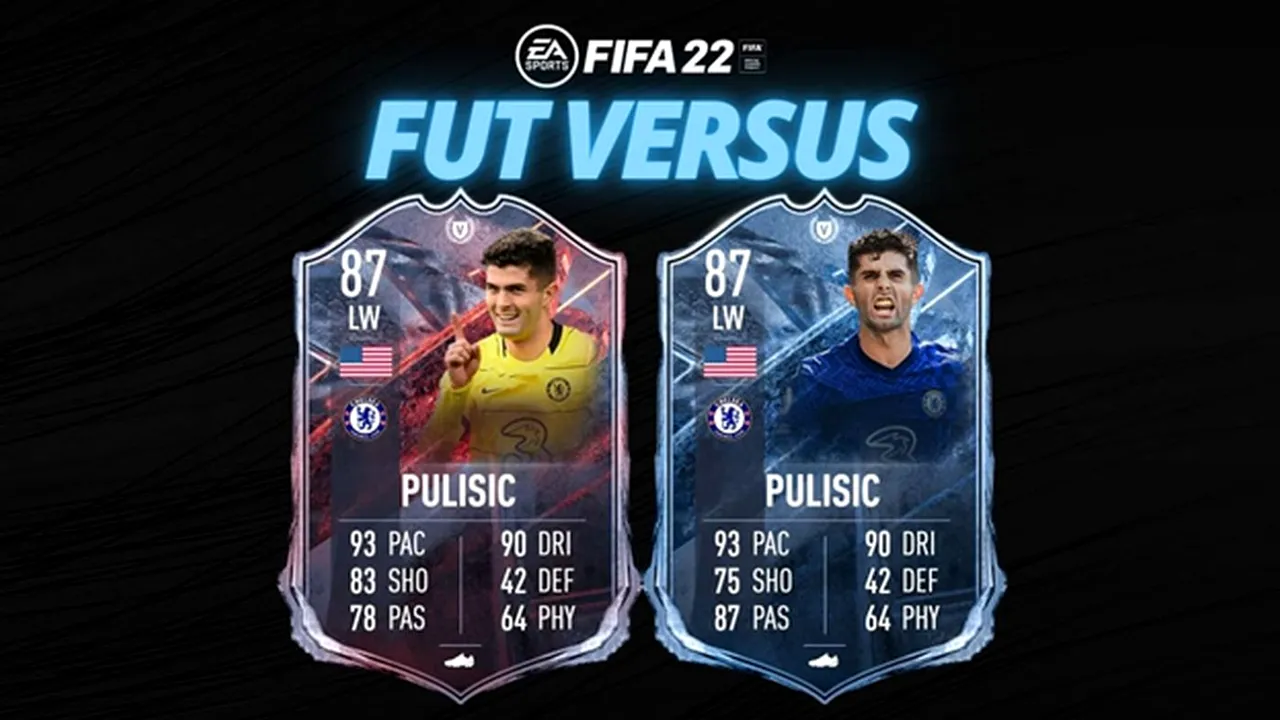 Foc sau gheață?! Gamerii pot alege între două carduri ale atacantului Christian Pulisic în FIFA 22