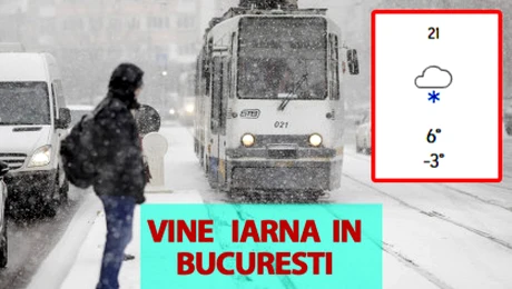 Vine iarna în București. Pe ce dată cade prima zăpadă în Capitală, potrivit meteorologilor Accuweather