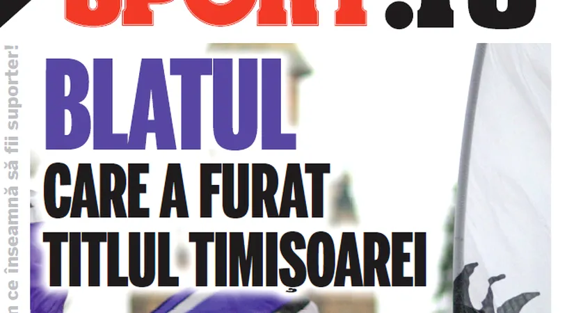 ULUITOR!** Ă‚sta este BLATUL care a furat TITLUL Timișoarei: 