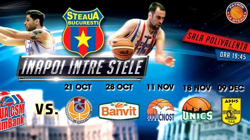 Steaua CSM EximBank a pus în vânzare abonamentele pentru Eurocup