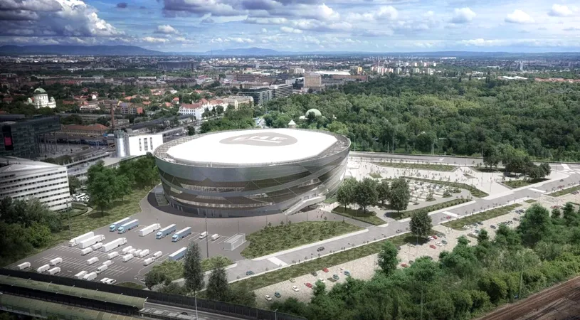 Ungaria construiește „Altarul” handbalului! Arena impresionantă pe care o pregătesc vecinii: „Acum doar poze, la anul realitate” | GALERIE FOTO