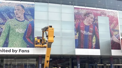 Catalanii l-au „șters” pe Lionel Messi de pe Camp Nou! Imaginea cu starul argentinian a fost înlăturată de pe stadionul Barcelonei | FOTO & VIDEO