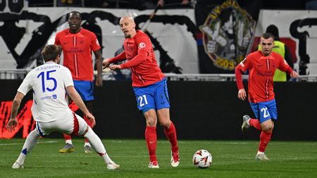 Olympique Lyon - FCSB 4-0, în manșa retur a optimilor pentru Europa League. Campioana României părăsește cupele europene după 20 de meciuri