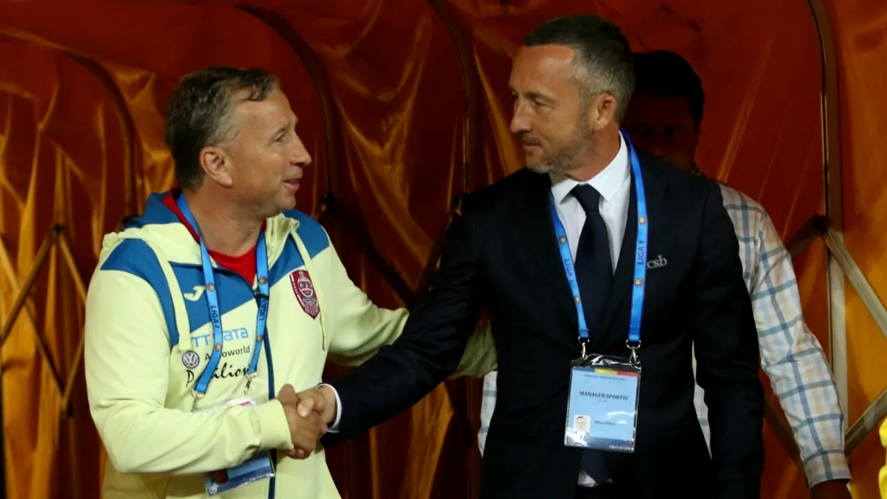 „Nu te faci că nu auzi?”. Dan Petrescu, apărat de rivalul Meme Stoica, după ce a fost eliminat în CFR Cluj - Unirea Slobozia 3-0