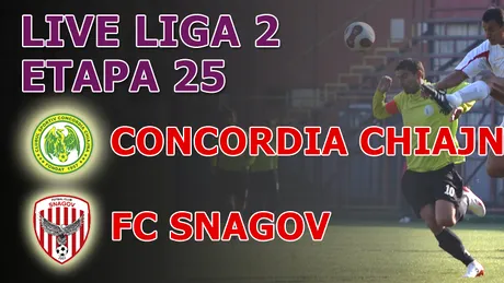 Concordia - FC Snagov 1-1** Dinu II dă lovitura în prelungiri