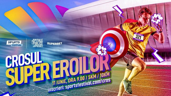 Crosul Super Eroilor! Aleargă pentru o cauză nobilă, la Sports Festival