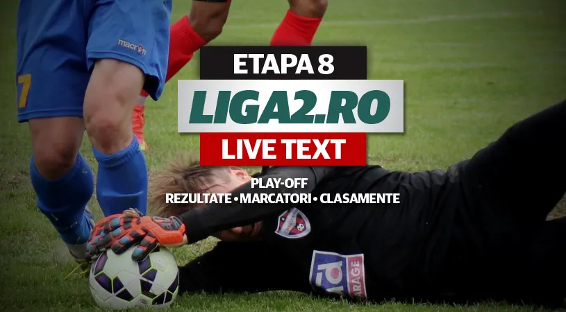 Medie de peste 4 goluri înscrise pe meci în runda a 8-a din play-off.** Academica și ACS Poli au defilat, doar la Mioveni a fost remiză