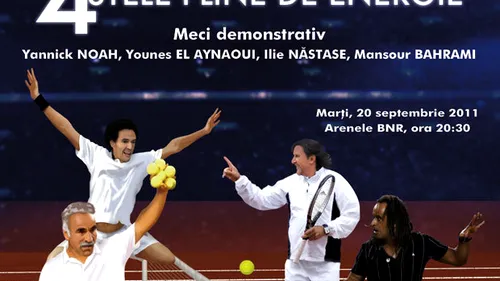 Năstase, El Aynaoui, Bahrami și Noah fac din nou show!** Cei 4 vor susține un demonstrativ la BRD Năstase Țiriac Trophy