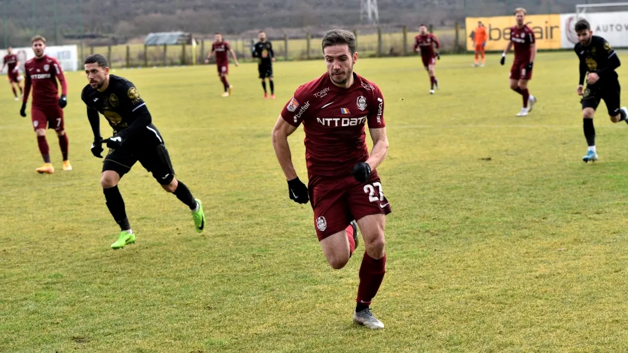 CFR Cluj, remiză în amicalul cu Gaz Metan Mediaș! Echipa lui Edi Iordănescu, egalată în ultimul minut