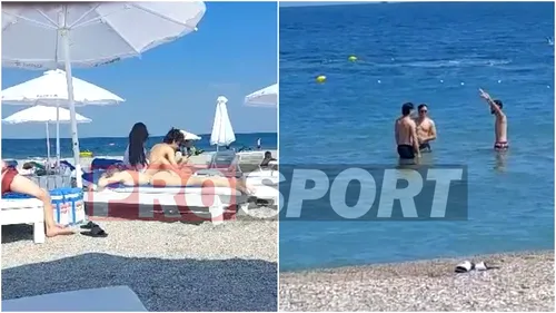 Imagini fabuloase cu Ianis Hagi la plajă! Cum se reface după accidentarea gravă: înoată la Mamaia și are parte de masaje de la iubită | VIDEO EXCLUSIV