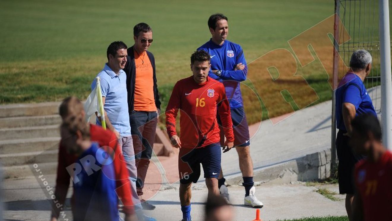FOTO EXCLUSIV** Tibi Bălan la primul antrenament cu Steaua! Vezi ce a făcut și cine l-a luat "sub aripă"