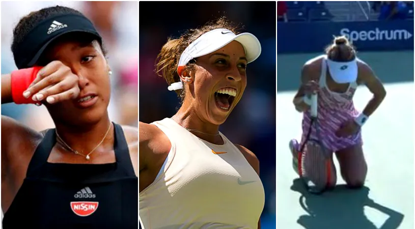 Trei scenarii diferite pentru sportivele care au făcut pasul spre sferturile US Open, într-o zi toridă la New York. Lacrimi pentru Osaka, durere pentru Tsurenko, OK pentru Keys și acuze de la o tânără de 19 ani: 