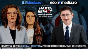 Președintele Consiliului Concurenței, Bogdan Chirițoiu, este invitat în studio la prima ediție a emisiunii „Harta de impact”, care va fi transmisă live de la ora 13:00 pe site-urile G4Media și Economedia, pe conturile de Youtube și pe paginile de Facebook.