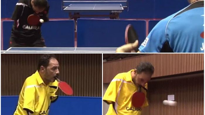 VIDEO - Omul care a uimit sportul mondial. Povestea jucătorului de tenis de masă fară brațe. "Evoluează cu un ciorap tăiat în vârf, pentru a culege mingea și pentru a servi"