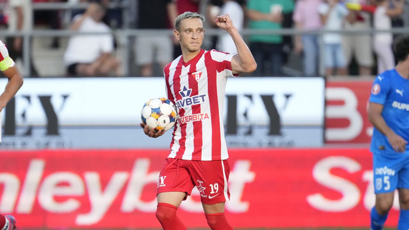 UTA Arad - Universitatea Craiova 3-3, în etapa 1 din Superliga. Gazdele obțin un punct după un gol venit în minutul 90+12