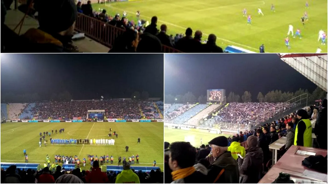 FOTO | Mesajele afișate de fanii Stelei la meciul cu Rapid! Becali și CSA, principalele ținte