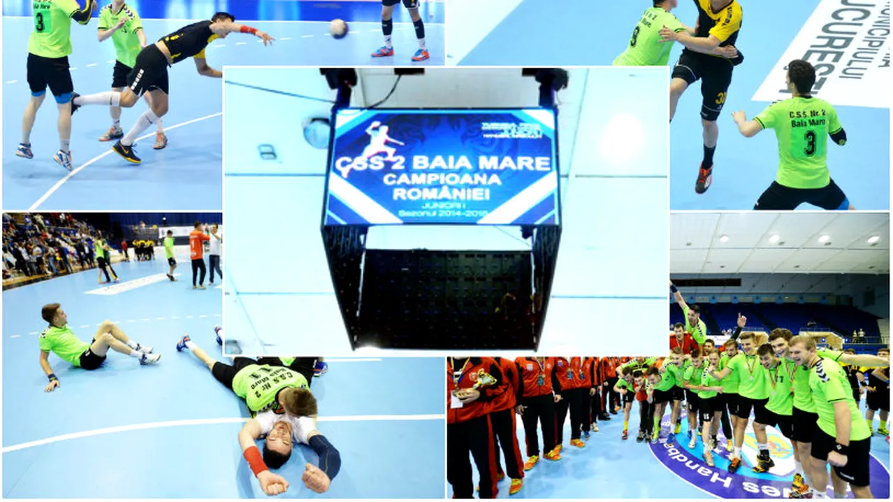 FOTO | Zi perfectă pentru handbalul masculin din Baia Mare. Minaur s-a calificat în finala Ligii Naționale, iar CSȘ 2 a câștigat titlul la juniori I