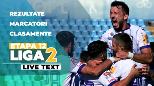 Liga 2, etapa 12 | Concordia bate CFC Argeș și urcă pe loc de play-off. În primele șapte meciuri ale rundei nu a înscris nicio echipă oaspete. Sunt trei victorii cu 4-0 și una cu 5-0