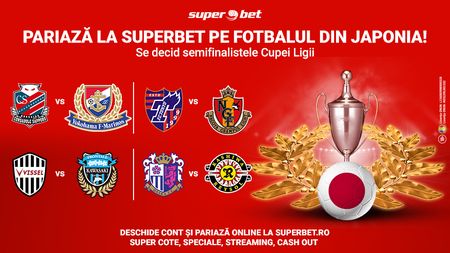 Tot ce trebuie să știi despre sferturile Cupei Ligii din Japonia. Prinde cea mai bună ofertă la Superbet!