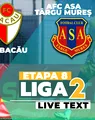 FC Bacău – AFC ASA Târgu Mureș începe la ora 13:00. Echipa lui Costel Enache nu a câștigat niciun joc pe teren propriu în acest sezon