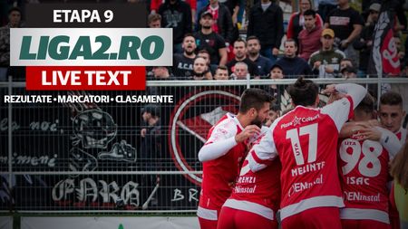 Liga 2, etapa 9, rezultate | Adio invincibilitate pentru liderul Turris-Oltul, care pierde la Pitești, după un meci cu penalty inventat. UTA face scorul zilei, una în care s-au marcat nu mai puțin de 26 de goluri în șase jocuri