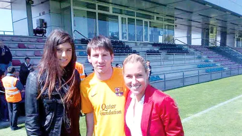 Sorana și extraterestrul!** Românca a fost la antrenamentul Barcelonei și nu a ratat ocazia să se pozeze cu starul Lionel Messi