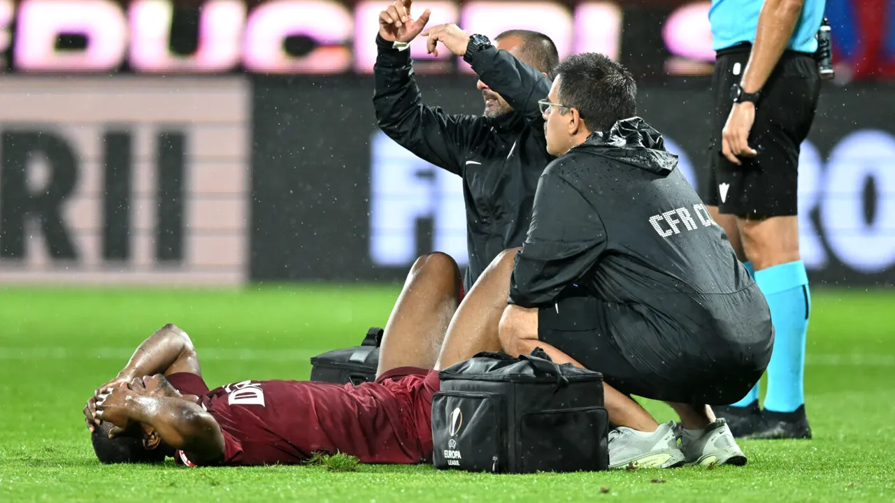Mohammed Kamara s-a rupt în meciul CFR Cluj – Paksi și diagnosticul e horror. Cât lipsește de pe teren