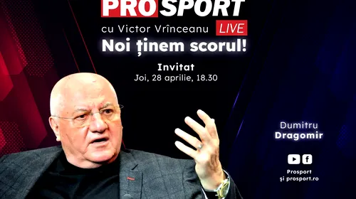 ProSport Live, o nouă ediție premium pe prosport.ro! Dumitru Dragomir e pregătit să dea cele mai bune ponturi în Superliga lu’ Mitică