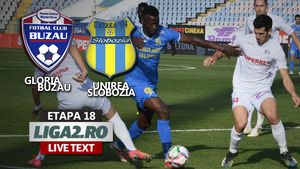 Gloria Buzău câștigă ”finala” cu Unirea Slobozia după o primă repriză de excepție. Ambele sunt la egalitate cu Dinamo, iar una dintre ele poate rata play-off-ul