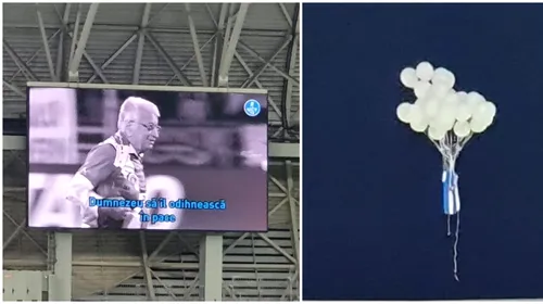 Clipe emoționante pe „Ion Oblemenco”, înainte de Universitatea Craiova – FCSB! Cum l-au omagiat oltenii pe Nicolae „Țâcă” Zamfir | FOTO