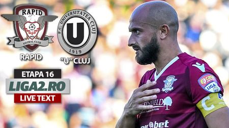 Remiză în Regie între Rapid - ”U” Cluj. Hlistei și Goga au marcat golurile care au împărțit punctele între cele două echipe de tradiție din Liga 2