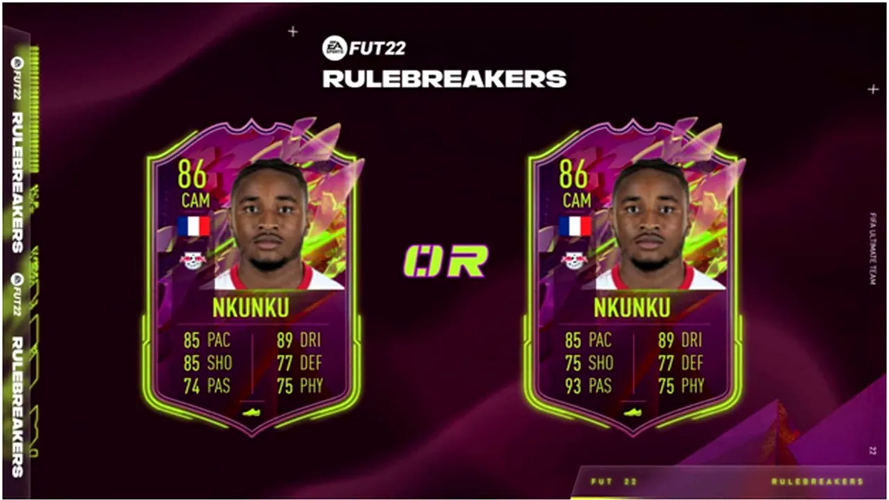 Christopher Nkunku în FIFA 22! Gamerii pot alege între două carduri foarte echilibrate și eficiente