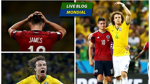 LIVE BLOG CM 2014, ziua 22 | Brazilia - Columbia 2-1. Neymar, dus de urgență la spital. Scolari: 
