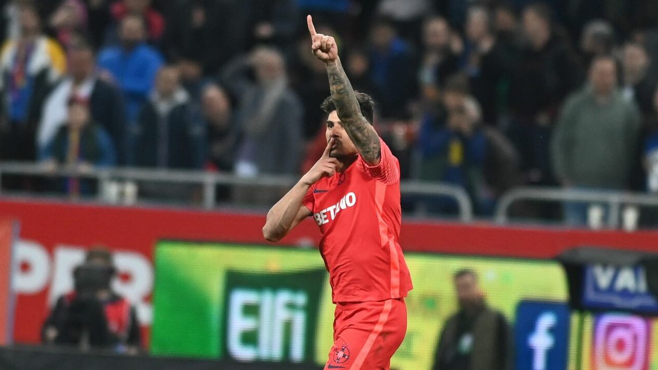 Florinel Coman a marcat un gol de generic, dar nu a avut cu cine să se bucure în FCSB - FC U Craiova! Peluza Nord a ratat reușita fotbalistului | VIDEO
