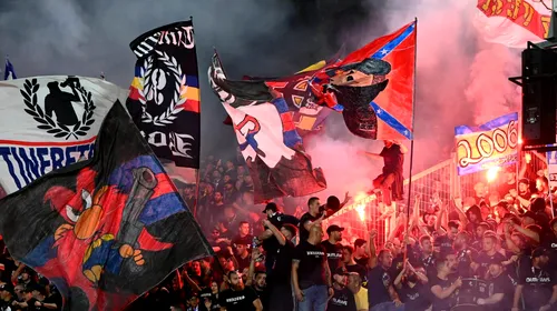 Peluza Sud a protestat împotriva lui Gigi Becali și a lui Marcel Ciolacu la meciul dintre CSA Steaua și Chindia Târgoviște: „Proști, dar mulți!”