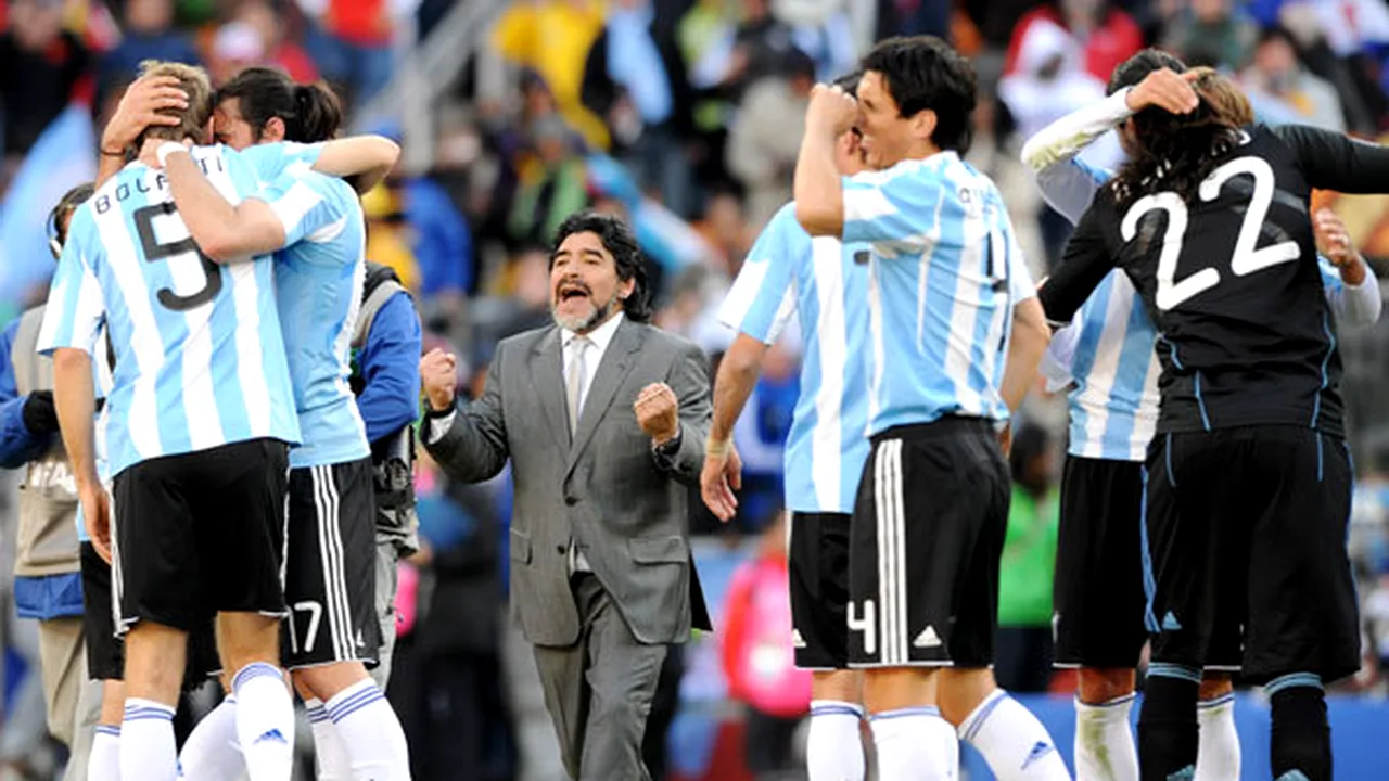 Maradona, în extaz: 