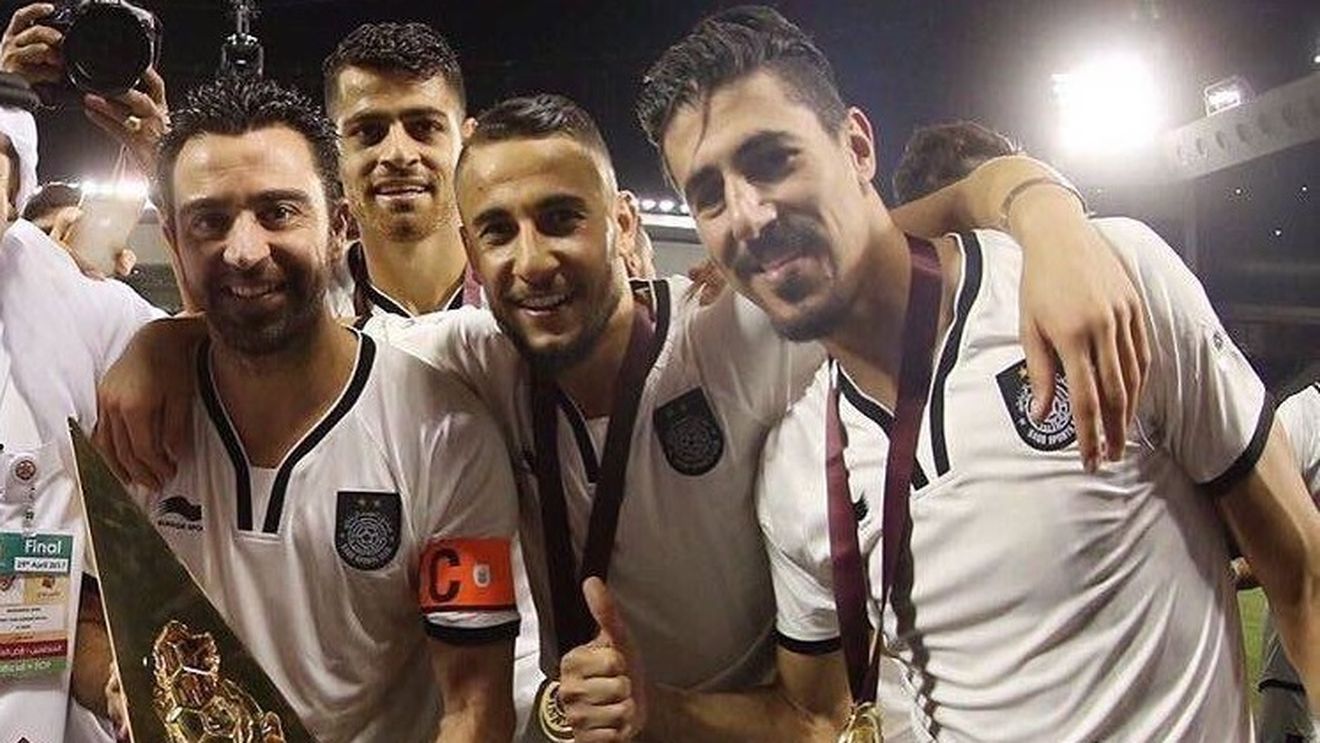 FOTO | Momente superbe trăite de Hamroun și Xavi în Qatar. Ce performanță au realizat cei doi