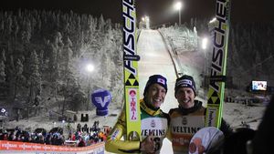 SĂ‚RITURI CU SCHIURILE | Simon Ammann, "zile incredibile" la Kuusamo: a zburat de două ori de peste 140 de metri și este noul lider în cursa pentru Marele Glob de Cristal 